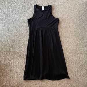 Athleta black fit n’ flare mini dress casual summer coverup tennis XS